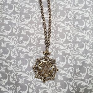 Vintage Brass Pendant Necklace
